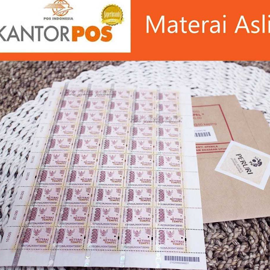 

Banyak Peminat Materai 1 Asli Kantor Pos Meterai Matrai Perangko 1 pcs