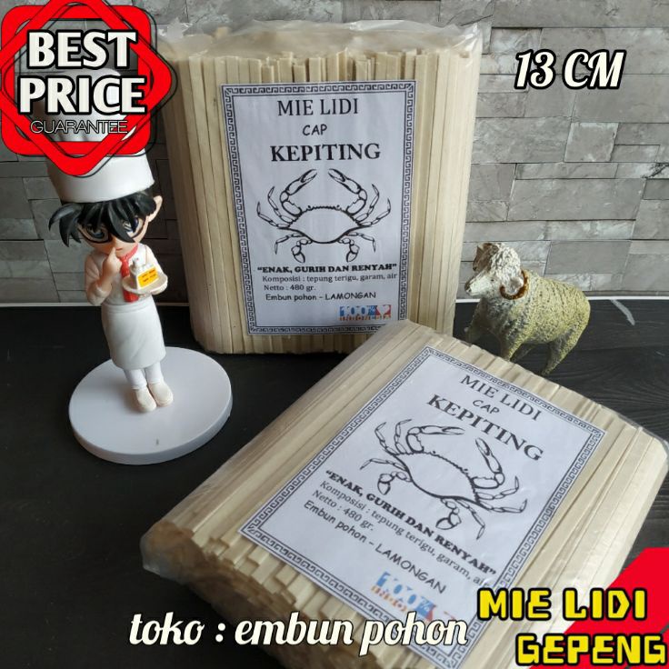 

Kilat Hemat MIE LIDI MENTAH 1 KG CAP KEPITING