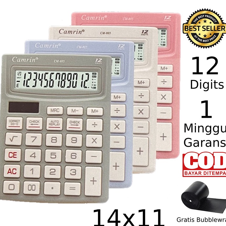 

Dapatkan Segera Kalkulator Warna CM85 12 Digit Calculator Check Dual 2 Power