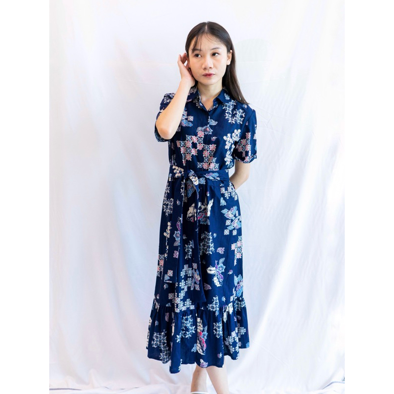 MARVELA DRESS | Dress Batik Smart Casual, Dress Batik Jumbo, Dress Jumbo