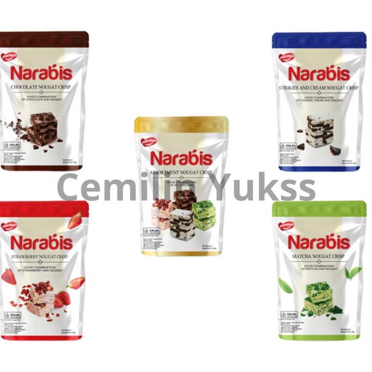 

Pesan sekarang Naraya Narabis 9g Assorment Nougat Crisp Narabis Coklat Strawbery Cookies Matcha