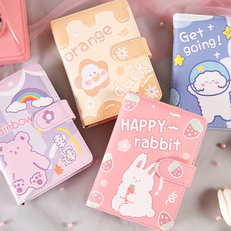 

Free Pengemasan Buku catatan PU motif kartun 112 lembar A6 cute Diary Cartoon bronzing magnetic buckle notebook Daily planner Aesthetic korea style full deco paper Hadiah lucu kreatif