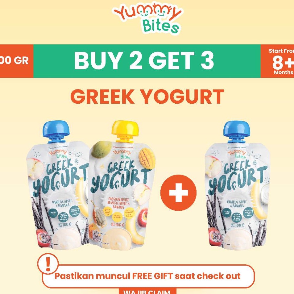 

Top Seller Yummy Bites Greek Yogurt 1 GR Snack Baby Cemilan bayi