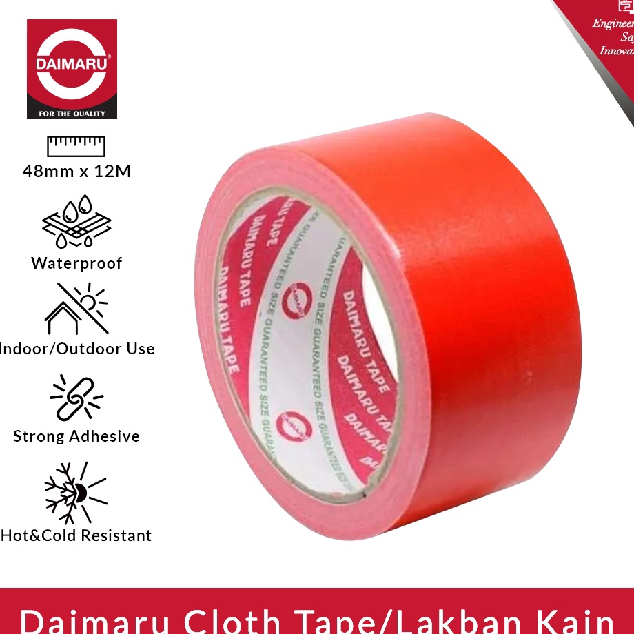 

Penawaran Terpopuler Daimaru Cloth Tape Lakban Kain Warna Merah 48 mm x 12 meter