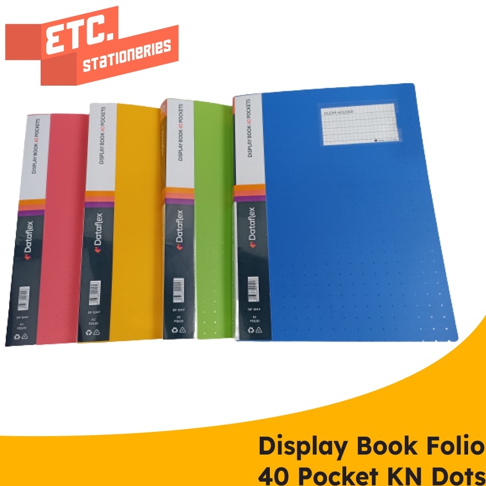 

Serbu Surprise Dataflex Display Book Document Keeper Clear Holder 4 Pockets Motif Dots Pastel DF862