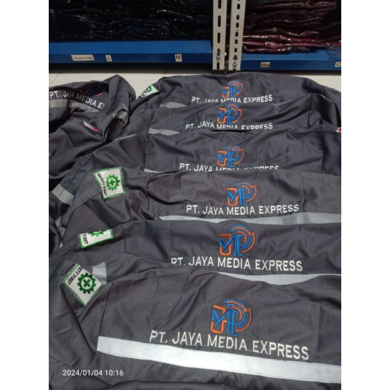 BAJU BORDIR SERAGAM KERJA WEARPACK DAN PDH SATUAN BAJU PROYEK SAFETY