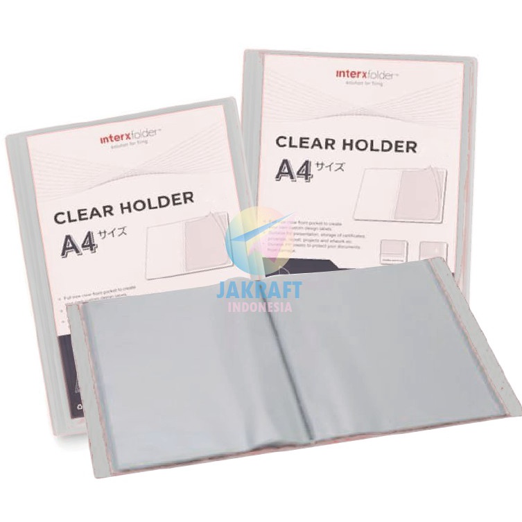 

Paling Menarik 1 Pcs Map Clear Holder Display Book A4 isi 2 PP Pocket Putih Bening Clear Transparan Tebal