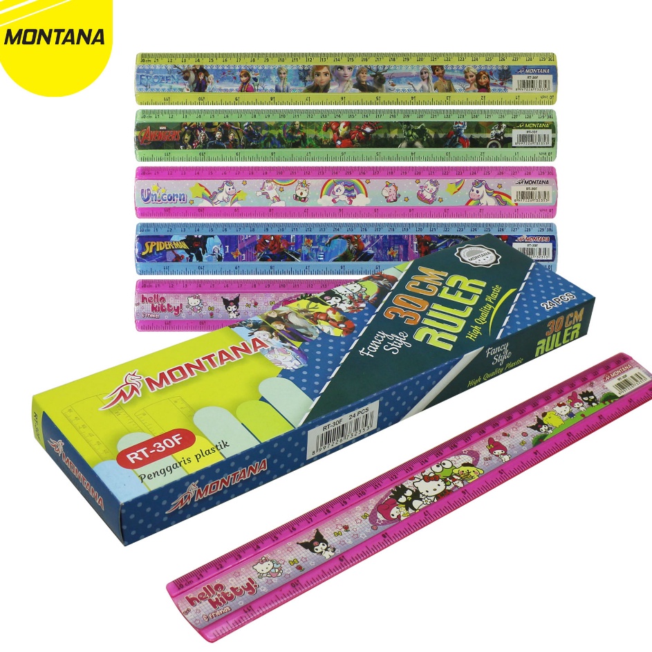 

Paling Menarik Montana Acrylic Ruler Fancy Penggaris Acrylic 3Cm Karakter RT3F Box 24Pcs