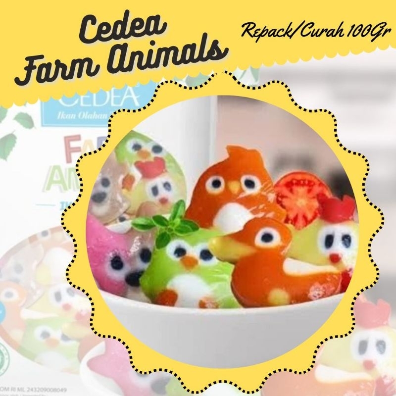 

MOOJOK-Cedea Farm Animals/Oriental Cartoon Repack 96-100Gr Murah Ekonomis Halal Enak