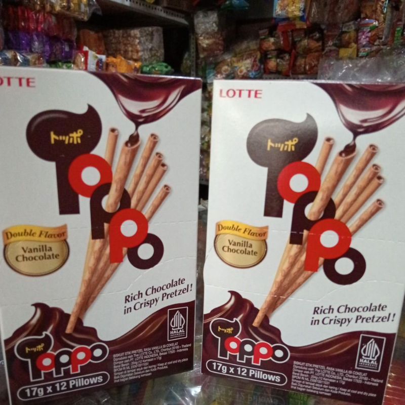 

Toppo lotte biskuit stik 17gx12 pillows