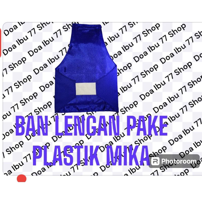 

Ban lengan polos biru pake plastik mika/ban lengan polos bahan drill SF6