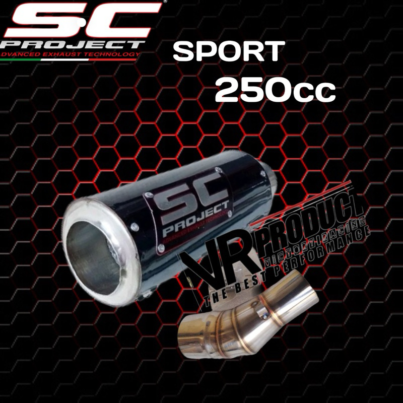 knalpot Racing SC Project karbon Sport250cc Ninja250 R25 Cbr250 dll