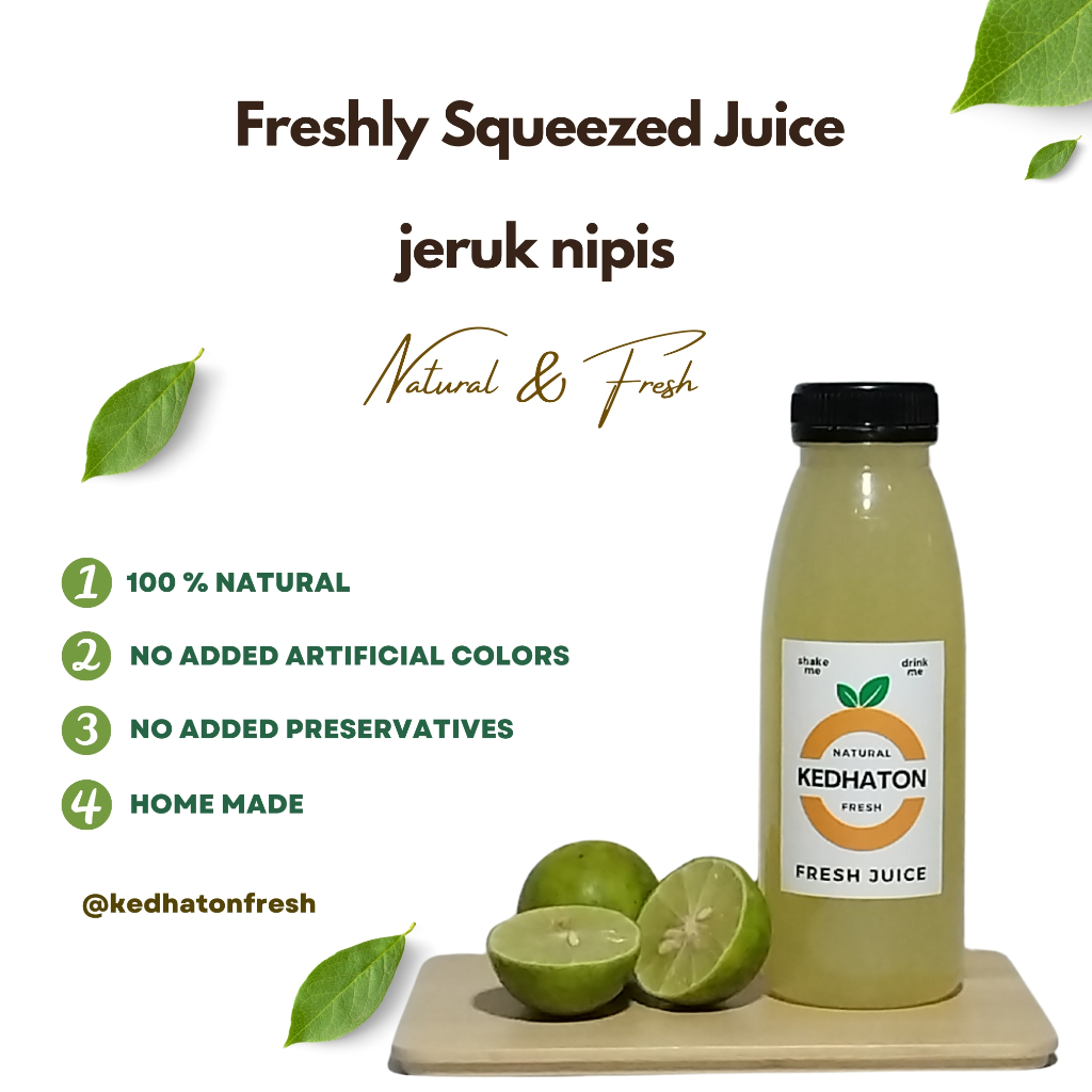 

Fresh Juice Jeruk Nipis - 100 % Alami & Segar - 350ml