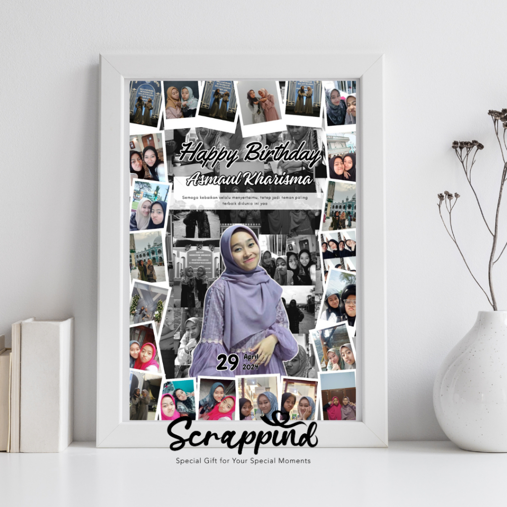 Mozaik Frame Kado Bingkai Foto Mozaik Hadiah Ulang Tahun Perpisahan Anniversary Wisuda
