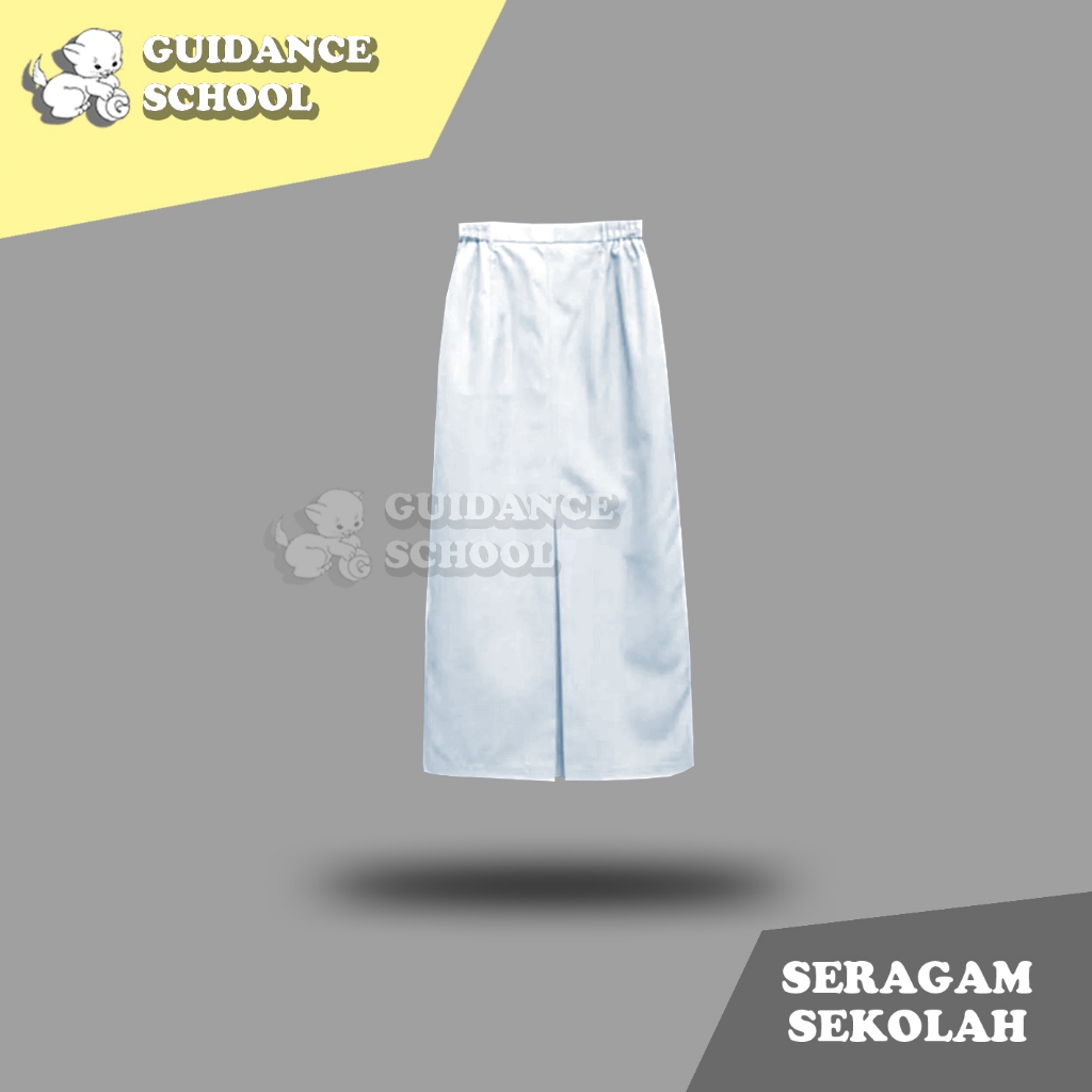 Seragam Sekolah SMA Rok Span Putih Panjang Bahan Premium Kualitas Lebih Baik | Rok Span Putih SMA