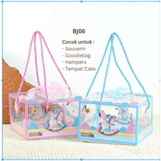 Kotak Ulang Tahun Anak / Box Snack Birthday / Gift Box Tenteng Mewah / Kotak Souvenir Anak Ultah / B