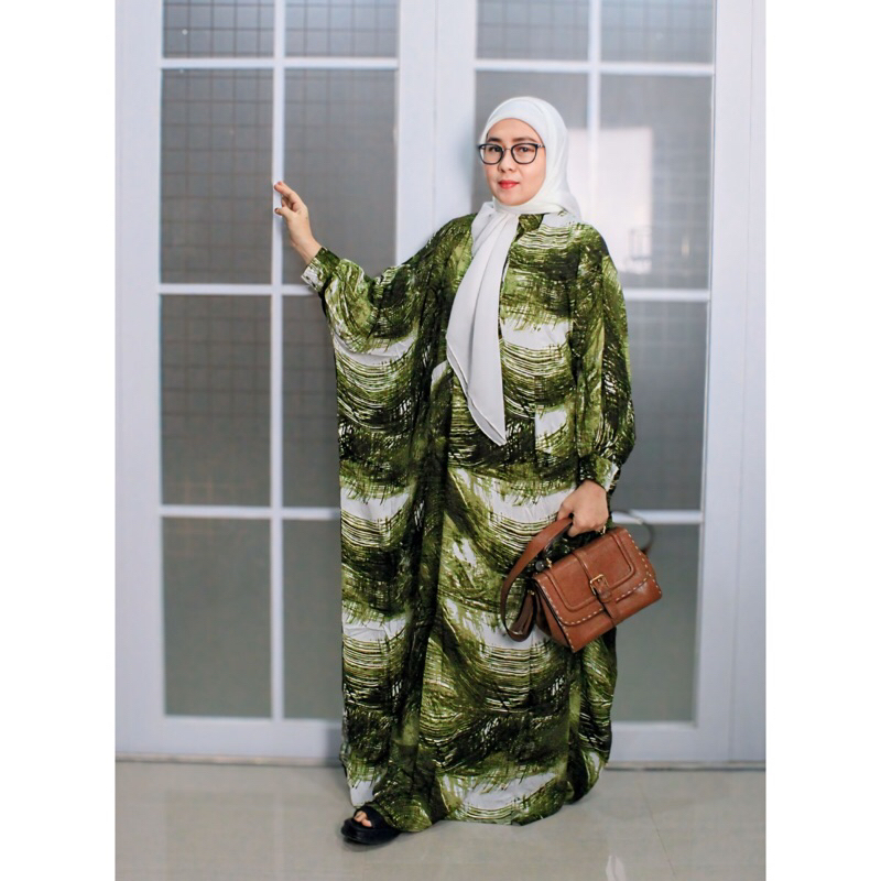 KAFTAN RAYON PREMIUM / GAMIS WANITA / TUNIK WANITA / KAFTAN BIG SIZE / KAFTAN MOTIF