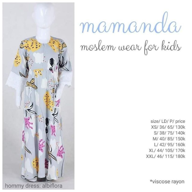 Hommy Dress by Mamanda baju daster anak perempuan rayon viscose