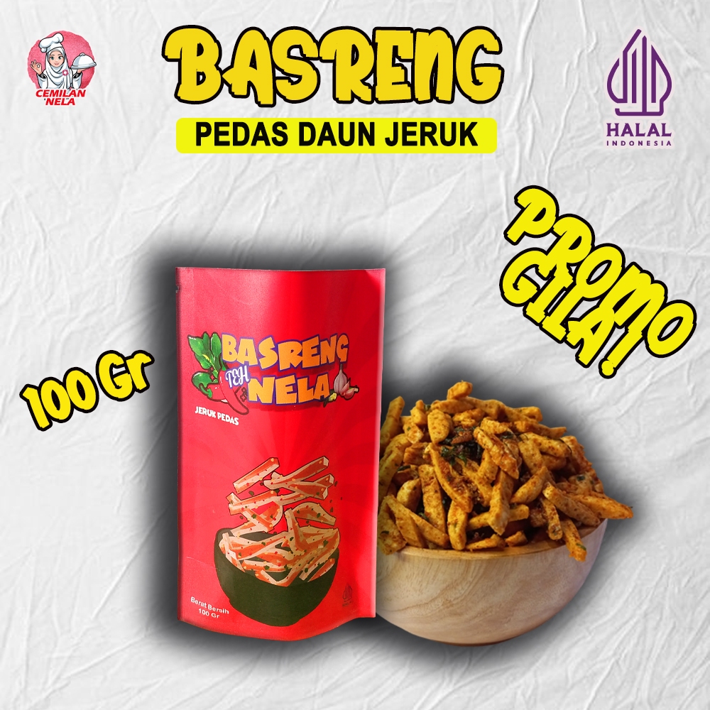 

(100 GR) CEMILAN BASRENG RASA DAUN JERUK - Basreng pedas viral gurih basreng daun jeruk