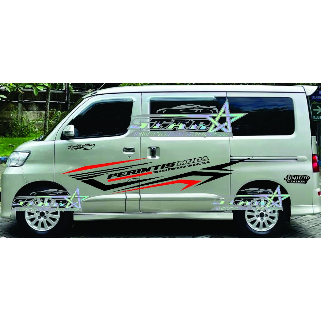 Stiker Cutting Mobil Grandmax Stiker Cutting Mobil Luxio Striping List WRC Stiker Mobil Daihatsu Gra