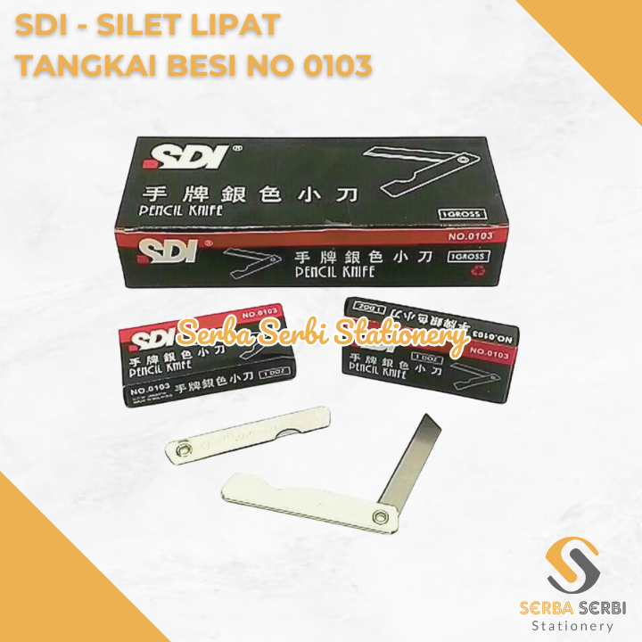 

GROSIR (1 BIJI) SDI - PENCIL KNIFE / PISAU / PEMES / SILET LIPAT TANGKAI BESI NO 0103