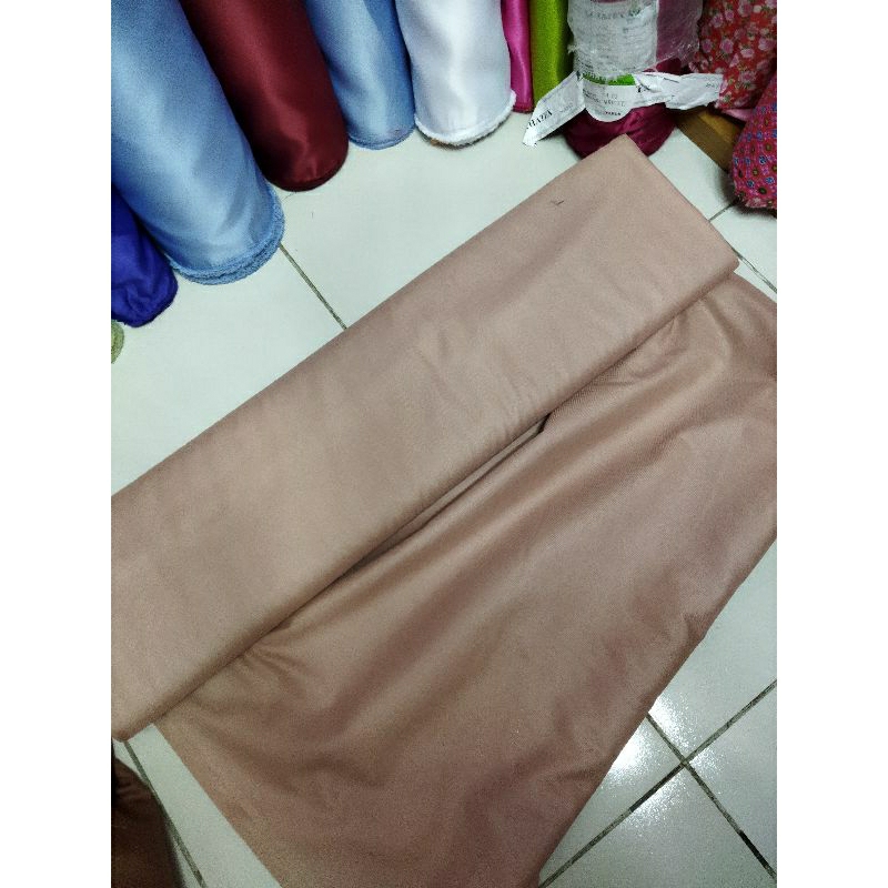 Kain Katun toyobo fodu warna coklat mocca//Bahan katun toyobo meteran