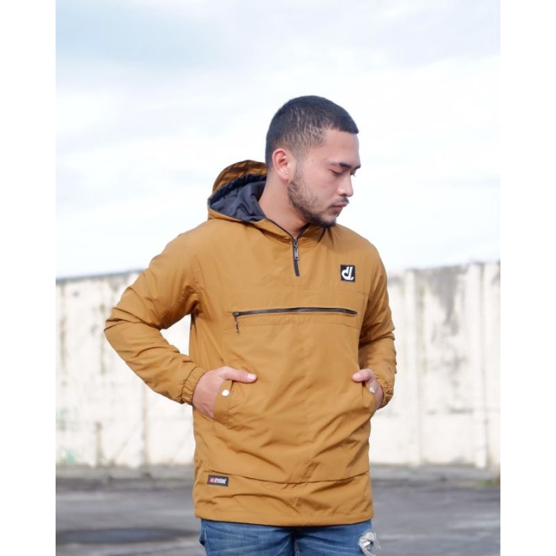 Jaket Windbreaker Dreeland Jaket Cagole Solid Jaket Windbreaker Pria Wanita Jaket Outdoor Hiking