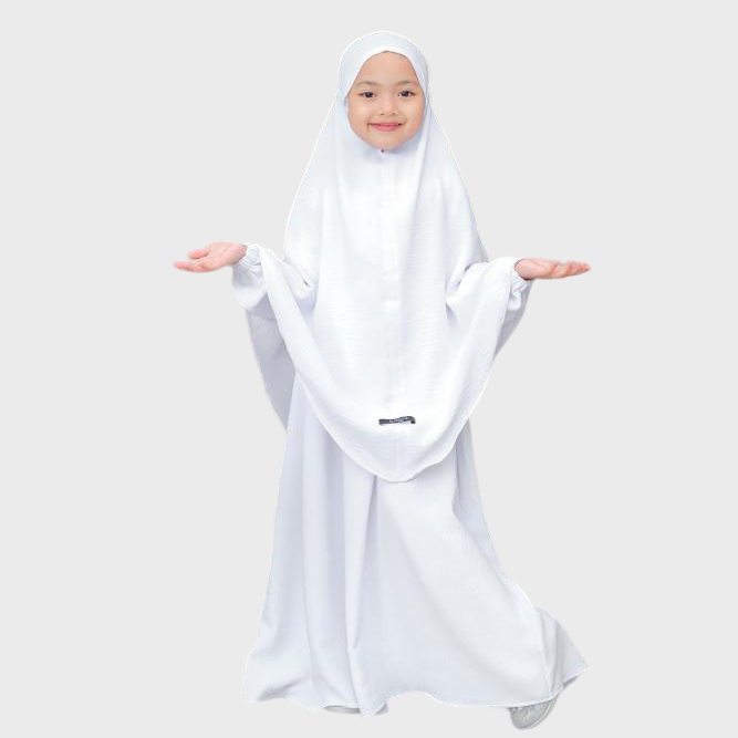 Salvina Kids Gamis Anak French Khimar Usia 2 Sampai 12 Tahun Inara Set