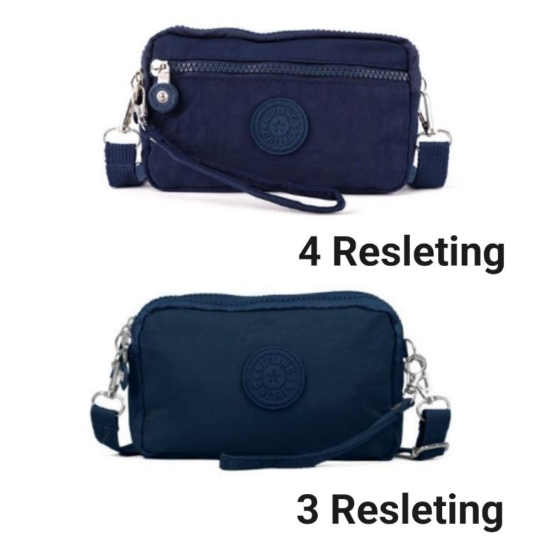 KODE W42D Dompet hp wanita dompet hp selempang nylon 4 reslecting  14111  Dompet hp parasut
