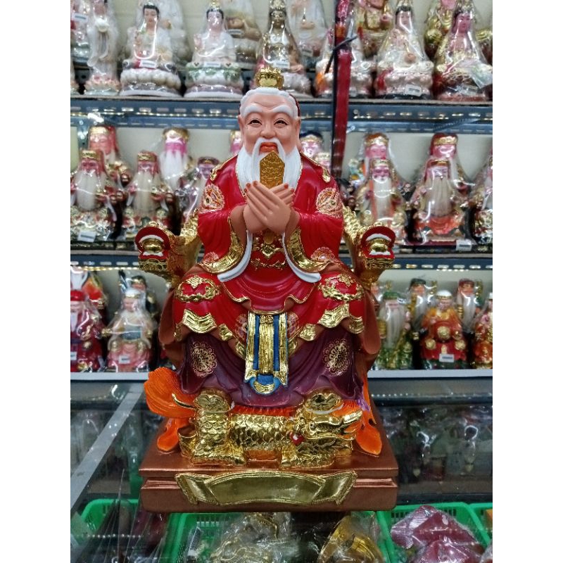 patung dewa kong hu cu/ kong ce - fiber - 12inch -l