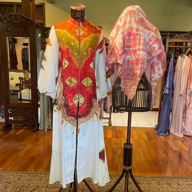 Set Abaya Zipper Viscos + Jilbab Tensel by Dian Pelangi LIMITED EDITION Setelan Busana Muslim Dress 