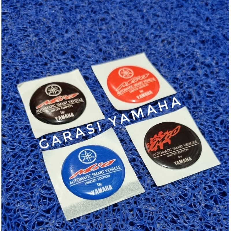 Emblem tameng depan mio emblem mio depan emblem panel depan mio resin timbul emblem bulet mio