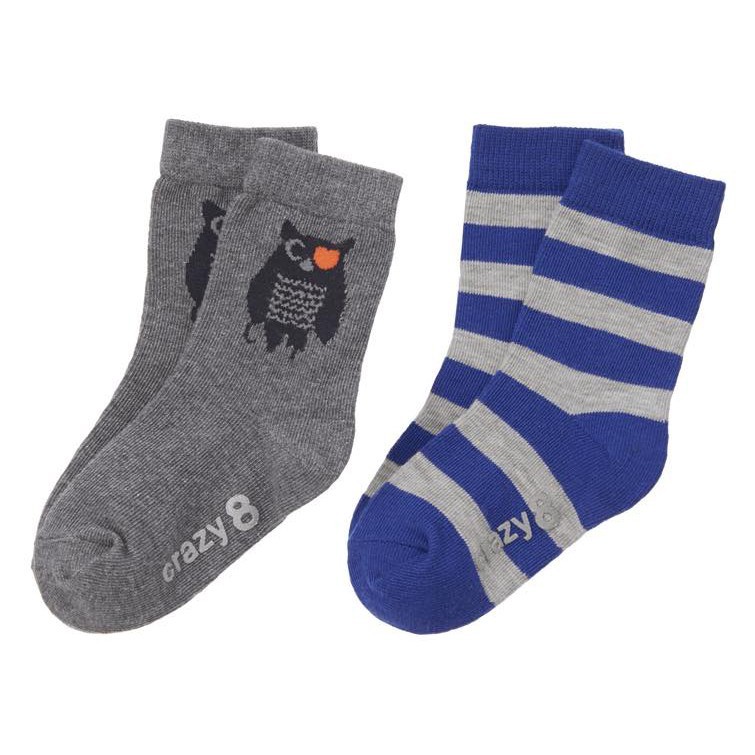 Crazy8 / C8 - Owl Socks Two-Pack - kaos kaki bayi / anak laki