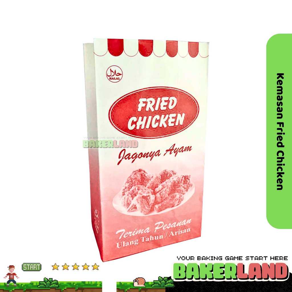 Kantong Kemasan Fried chicken / Kantong Fried Chicken / Kantong Kertas Fried Chicken / Bungkus Fried