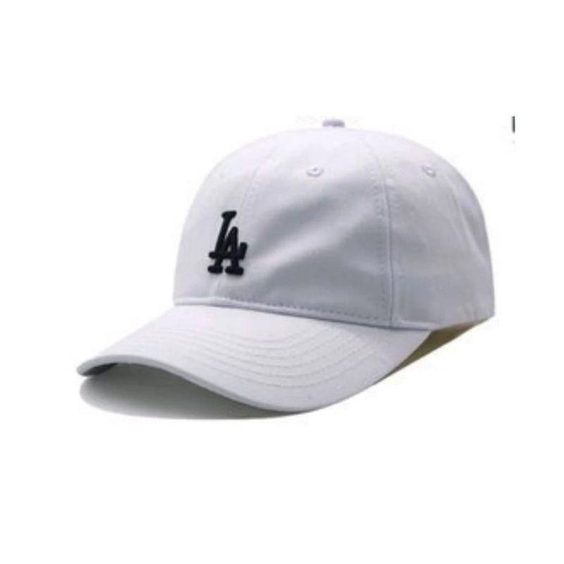 Topi keren dengan bordiran LA keren untuk wanita dan pria topi hitam promo