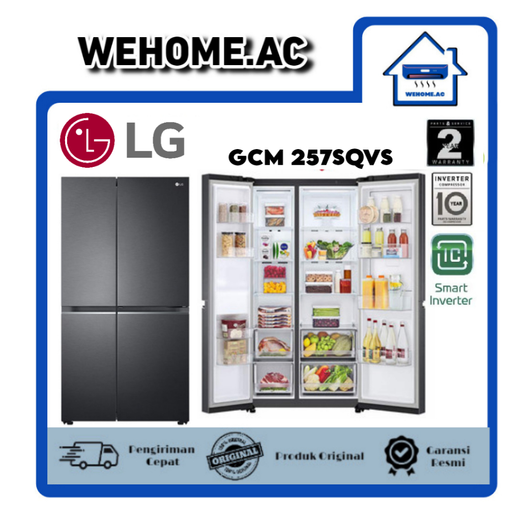 Kulkas LG Set By Side 2 Pintu GCB 257SQZL Kulkas 2 Pintu Lemari LG Kulkas Side By Side