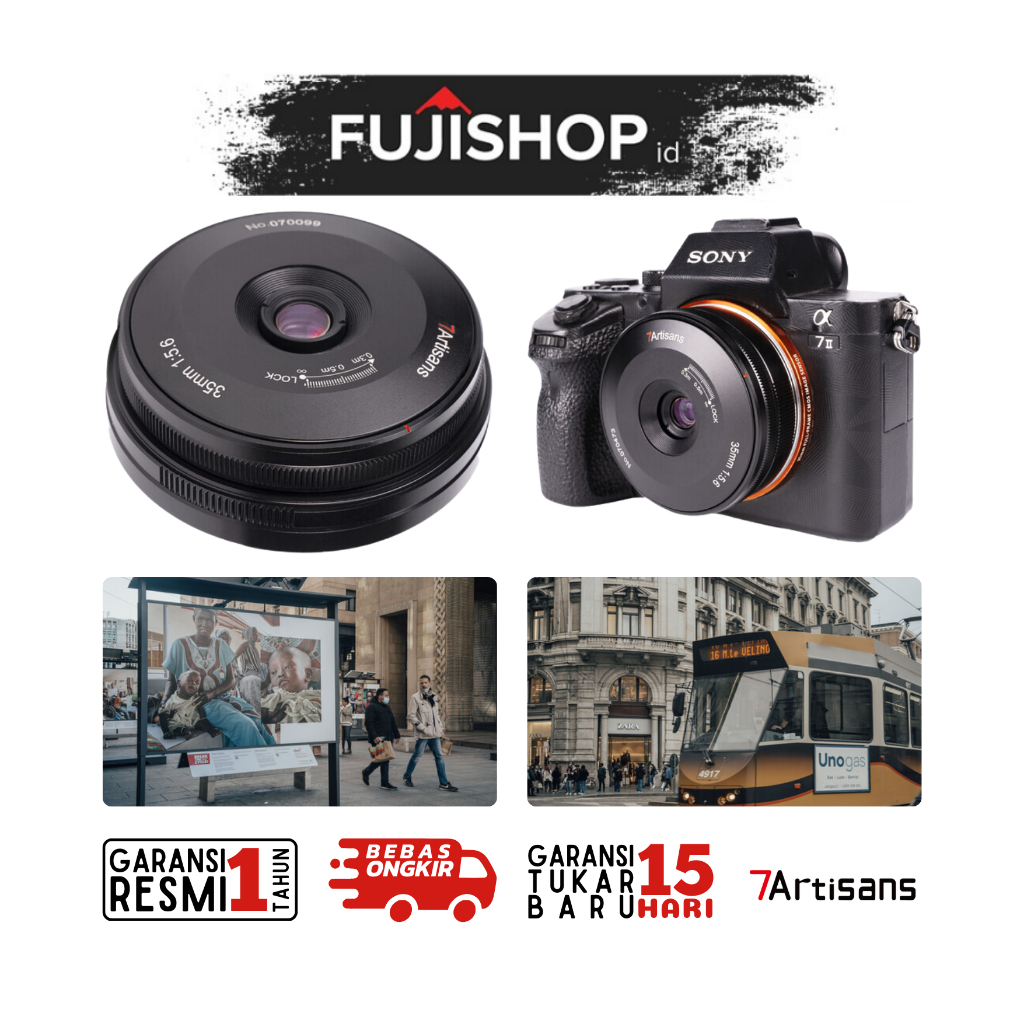 7artisans 35mm f5.6 Sony E / 7artisans Photoelectric 35mm F/5.6 Pancake GARANSI RESMI