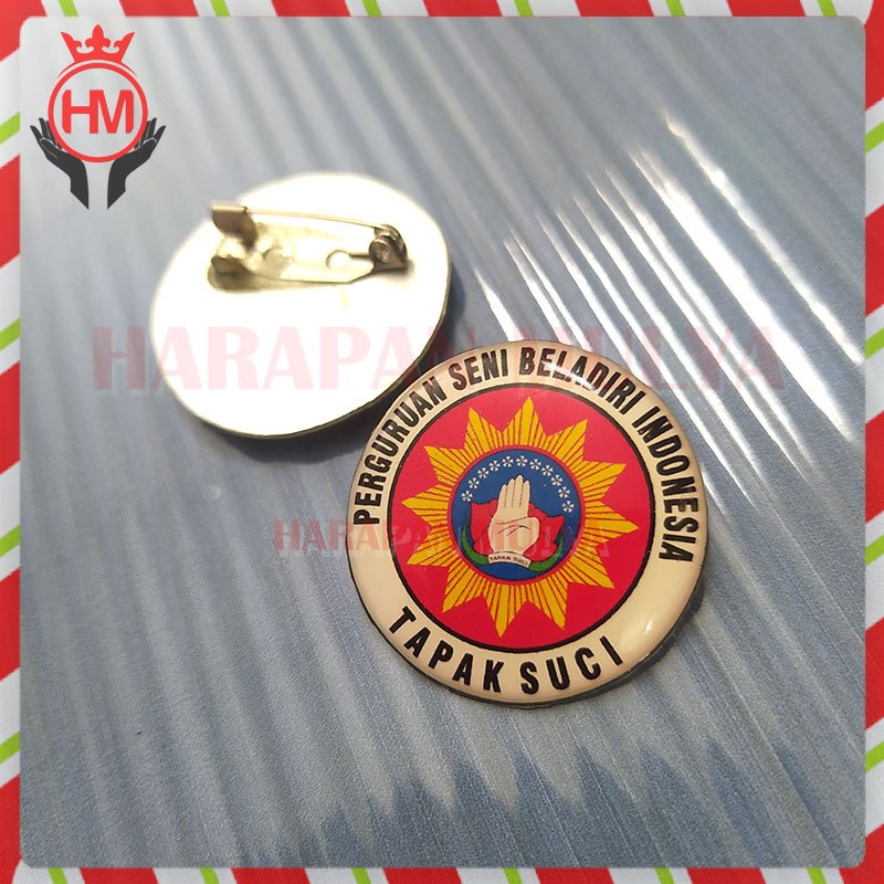 Pin Tapak Suci Bros Magnet Peniti Logo Tapak Suci Model Bulat - Harapan Mulya