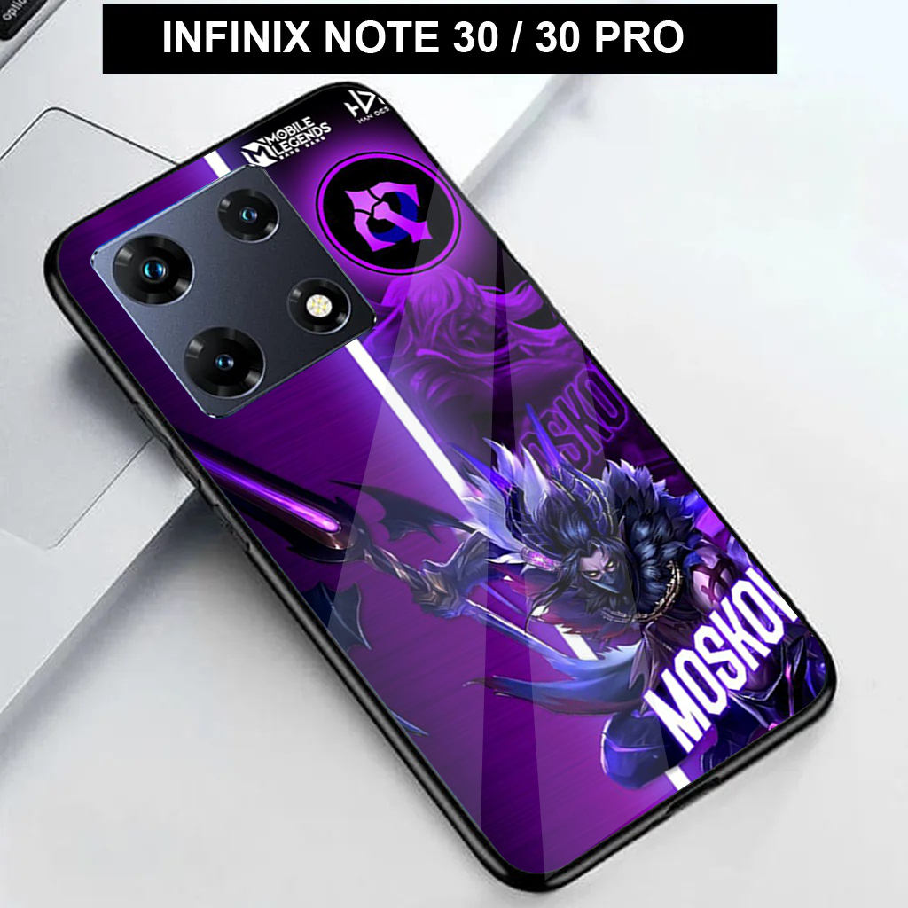 Soft Glass Kaca Untuk INFINIX NOTE 30/ INFINIX NOTE 30 PRO Terbaru  Motif Mobile Legends Softcase Ki