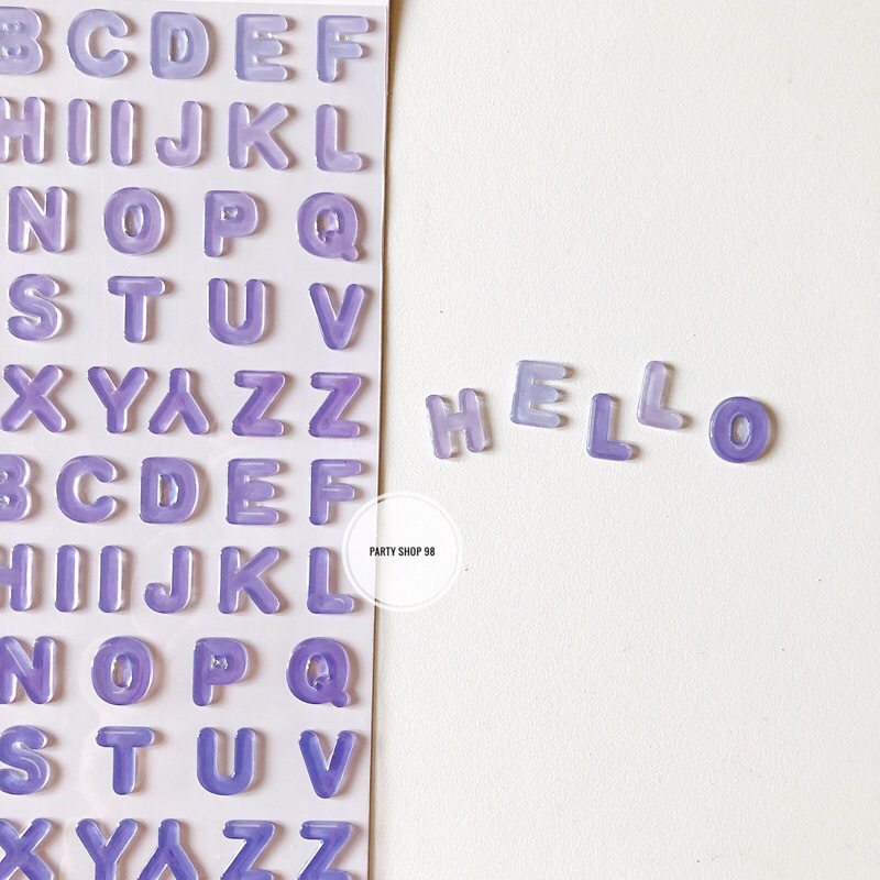 

INAMAZY ALPABET COLOR SEAL( TIMBUL ) / STICKER ALPABET DECO / STICKER JURNAL