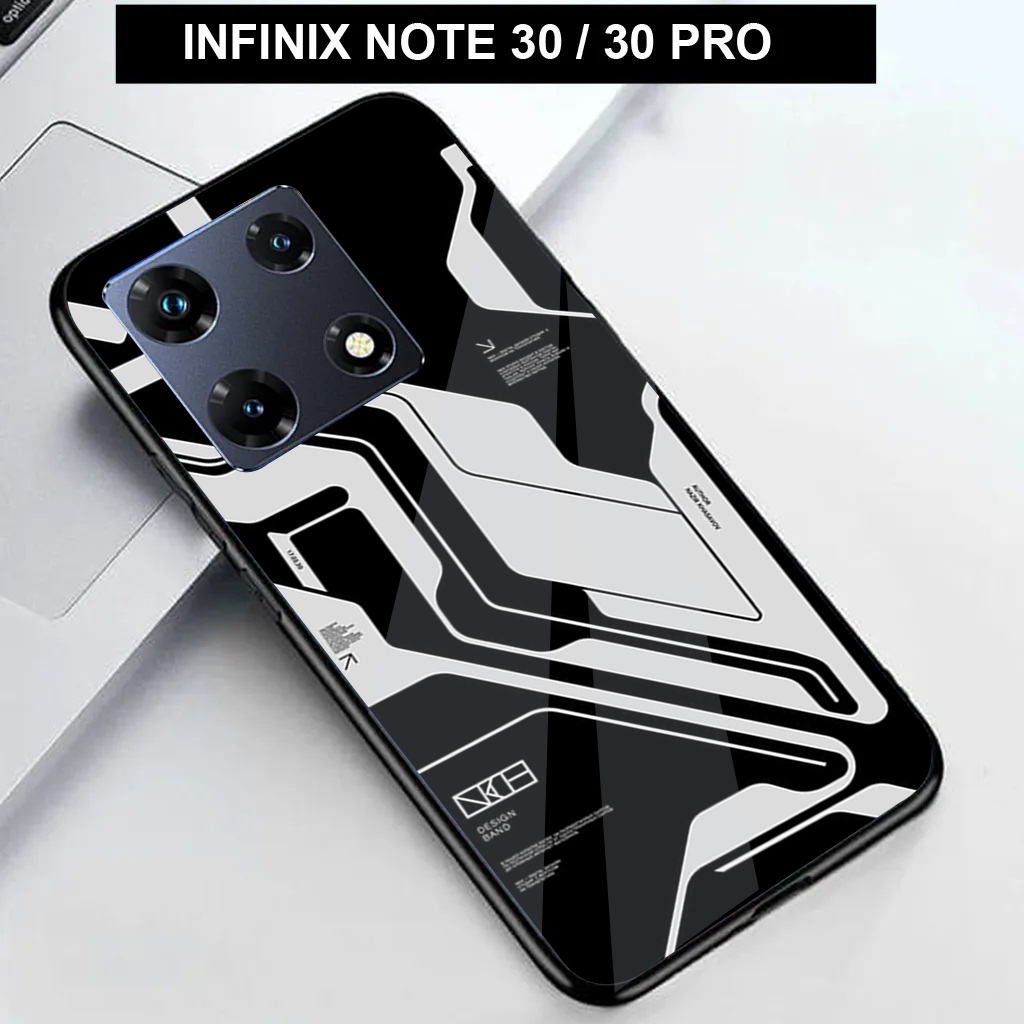 Soft Glass Kaca Untuk INFINIX NOTE 30/ INFINIX NOTE 30 PRO Terbaru  Motif Symetric Softcase Kilau Pe