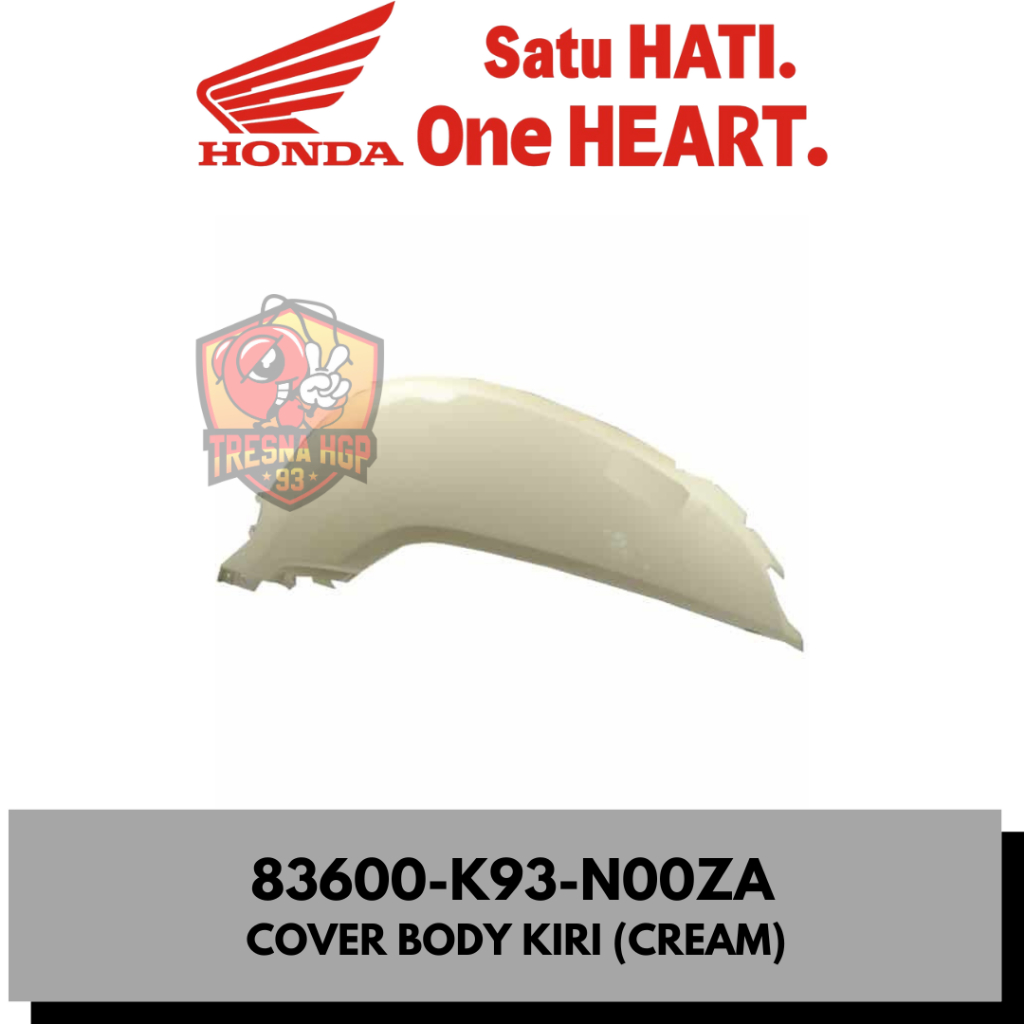 83600-K93-N00ZA COVER BODY KIRI (CREAM) SCOOPY ESP K93 ORIGINAL | COVER L BODY 83600K93N00ZA