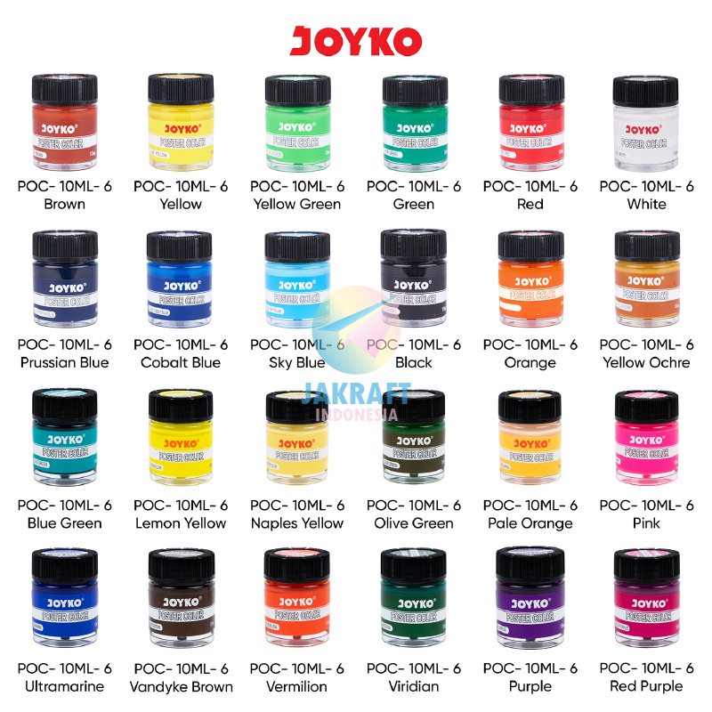 

(1 Pcs) Cat Lukis Poster Per Warna JOYKO POC-10ML-6 Paint Color Paste Botol isi 10 ml Koleksi Lengkap