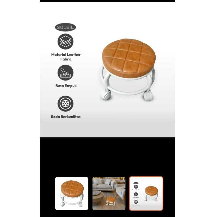 Kursi Roda Bulat Putar 360° Multifungsi/kursi roda universal/Kursi Bangku Sofa Mini Bulat Katrol Rod