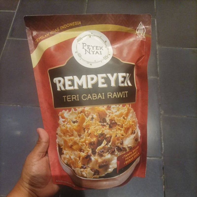 

Peyek Nyai Teri Cabe Rawit 120gram Pouch