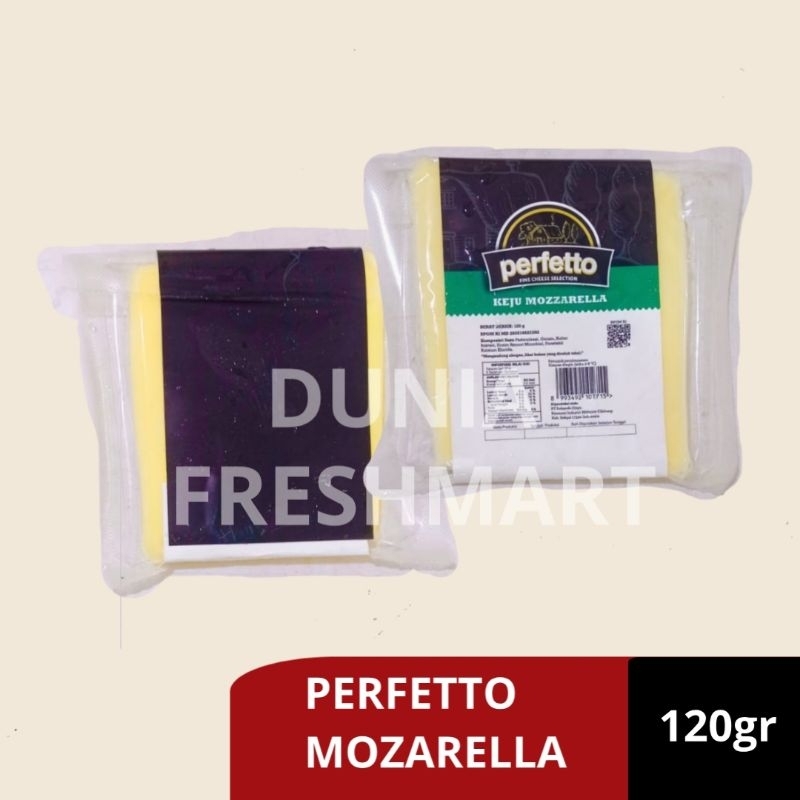 

PERFETTO KEJU MOZARELLA 120GRAM KEJU MOZA MOZARELA CHEESE PERFETO KEJU MELELEH KEJU MOZARELA 120GRAM