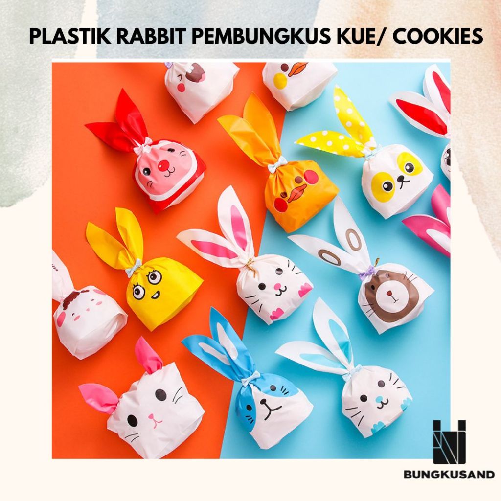 

PLASTIK RABBIT BUNNY UKURAN KECIL SMALL SIZE 22x13 CM PEMBUNGKUS COOKIES GOODIE BAG SOUVENIR LUCU