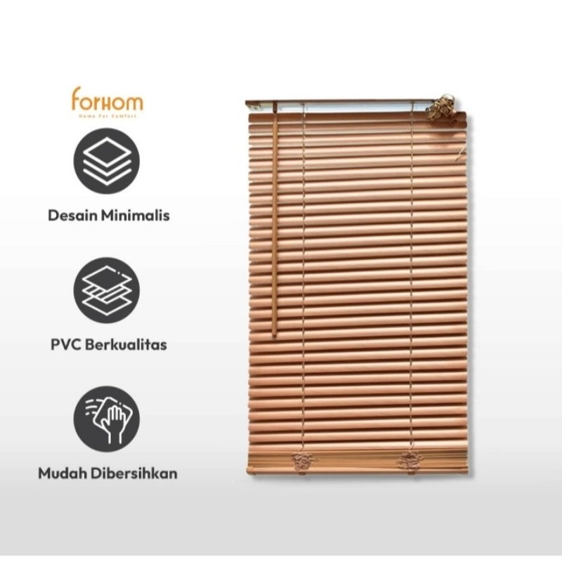 Tirai Jendela Aluminium / Venetian Blind Aluminium 60X180 Cm Gorden Jendela Tarik Gulung