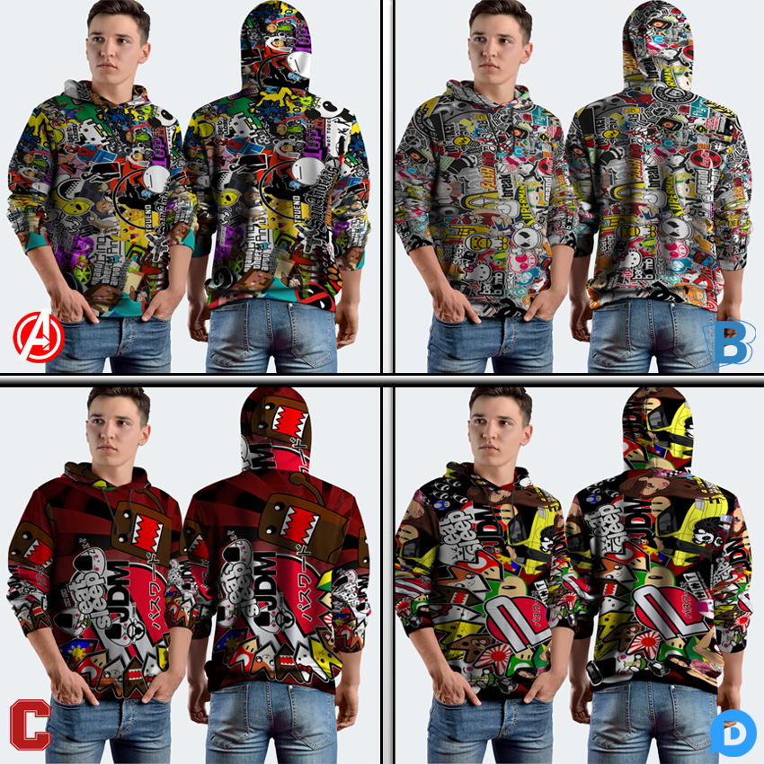 Jumper Hoodie JDM Hoodie Pullover Fullprint Bahan Polyester Jersey | JDM-2409509