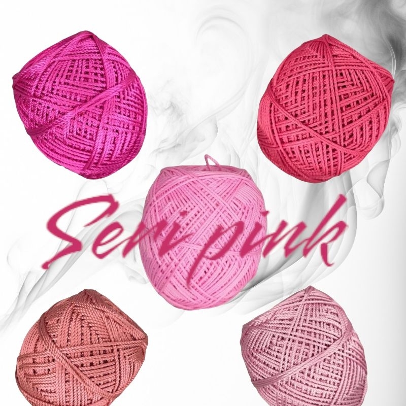 BENANG RAJUT POLYESTER D27 KILAP&DOOP SERI PINK